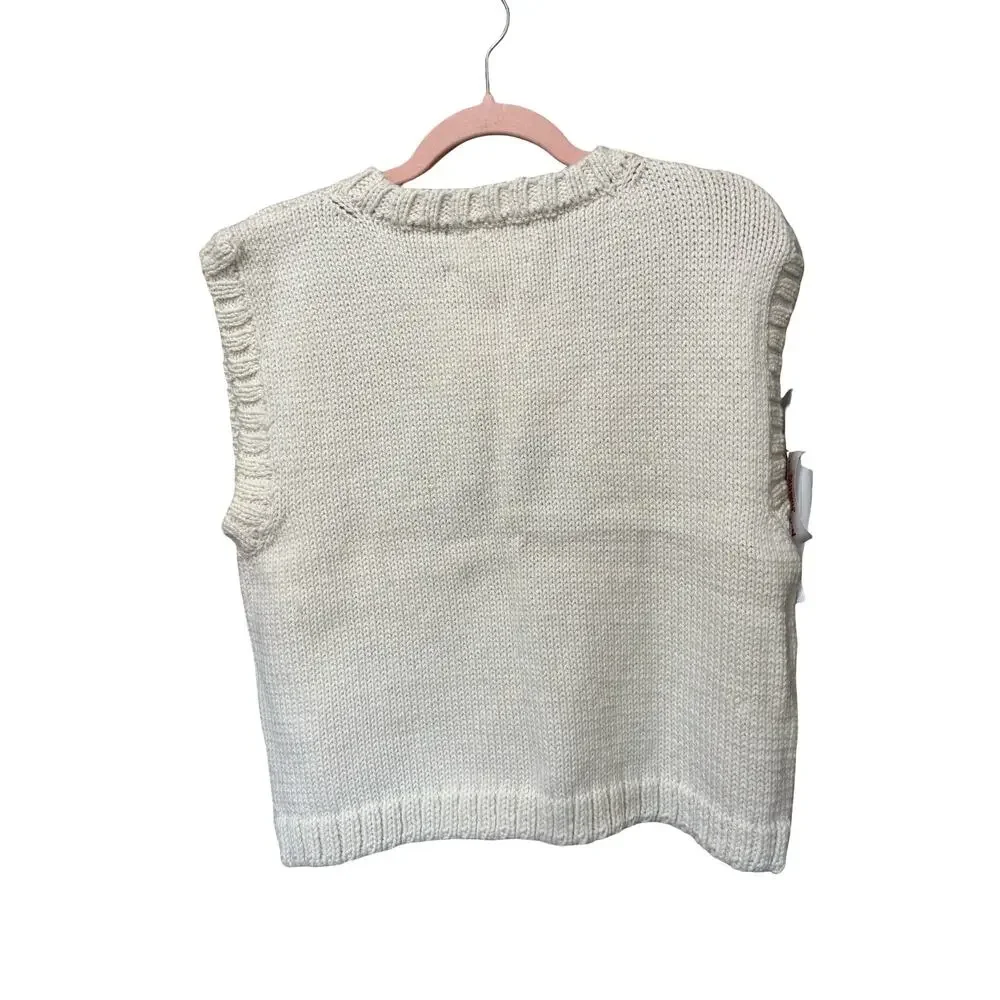 Harriet Hill Guinness Pint Wool Alpaca Knit Sweater Vest NWT OS